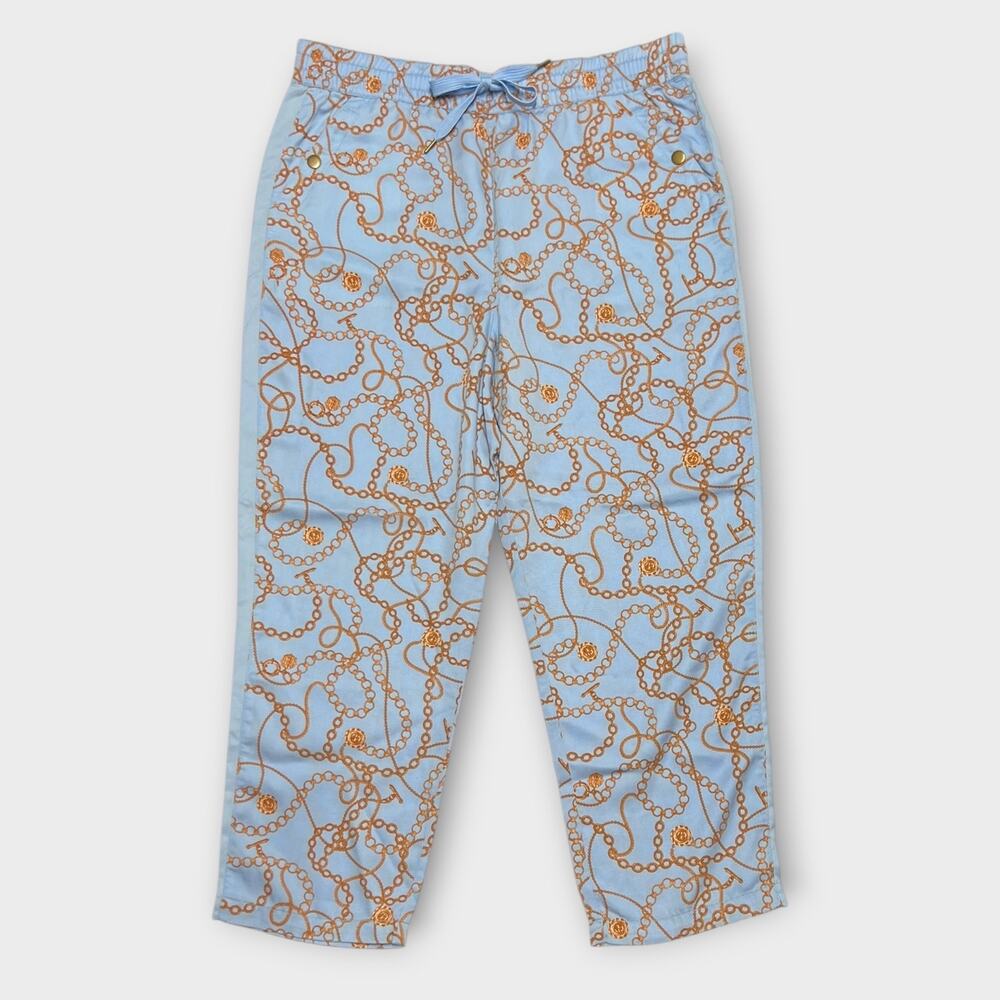 Maeve Kalle Chain Print Drawstring Track Pants Size XL - Picture 2 of 8